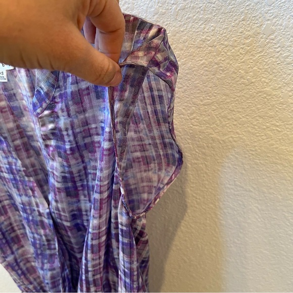 CAbi Purple Two print Peplum Style Blouse - Picture 6 of 9